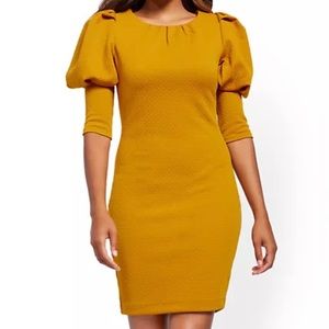 New York & Co. Puff-Sleeve Sheath Dress